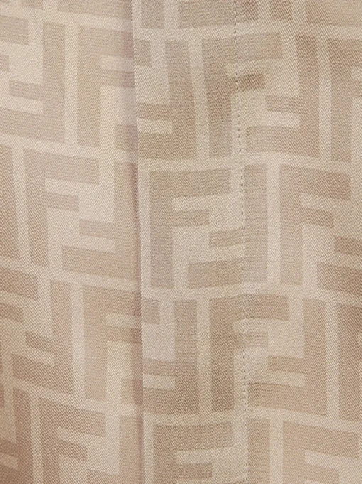 FENDI Shirt Beige FF silk shirt