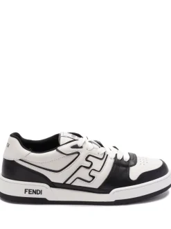 FENDI white/ sneakers with logo patch