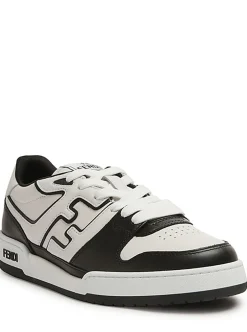 FENDI white/ sneakers with logo patch