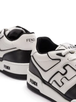 FENDI white/ sneakers with logo patch