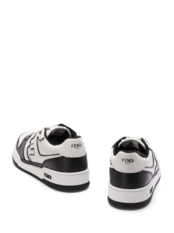 FENDI white/ sneakers with logo patch