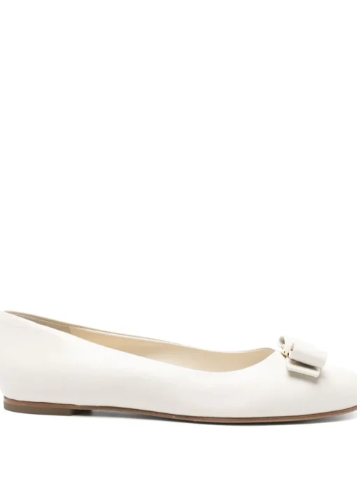 FERRAGAMO Ballet flats with bow logo
