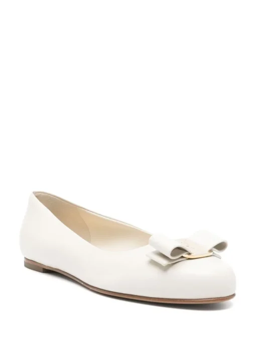 FERRAGAMO Ballet flats with bow logo