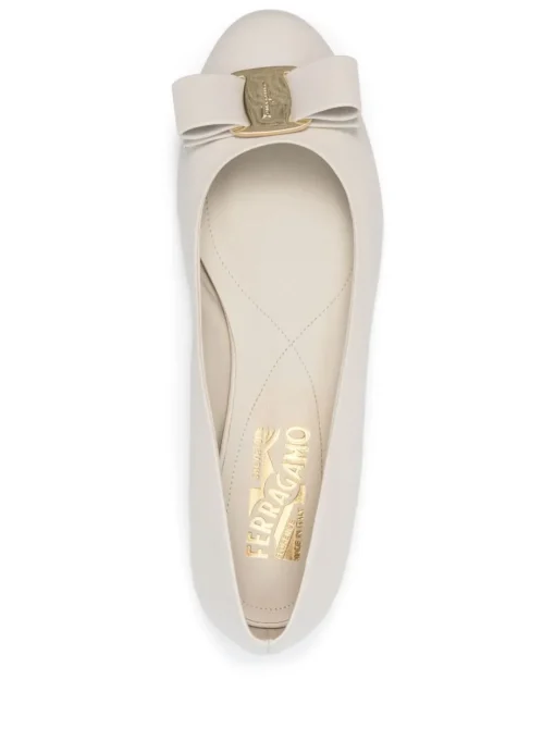FERRAGAMO Ballet flats with bow logo