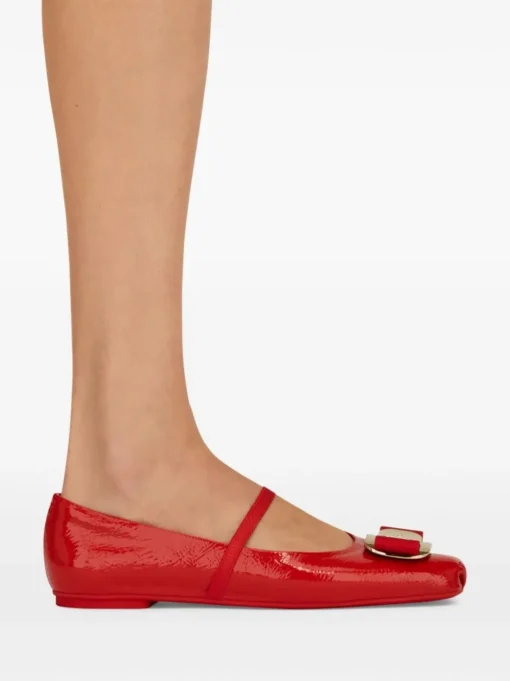 FERRAGAMO New Vara plate ballerina