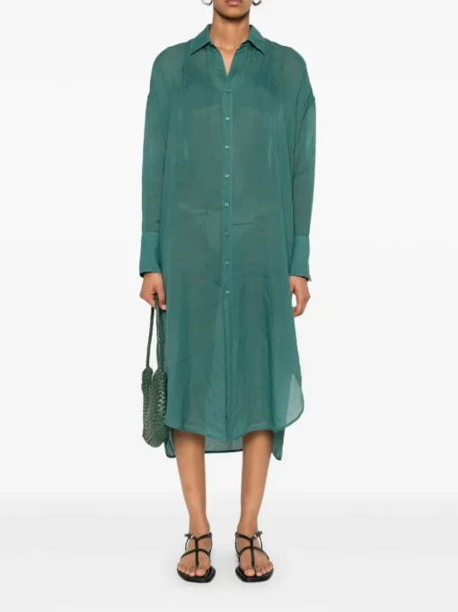 FISICO midi dress with classic collar