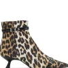 GANNI Leopard print ankle boots