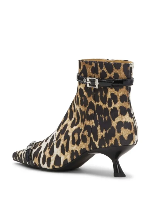 GANNI Leopard print ankle boots