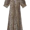 GANNI Midi dress with print