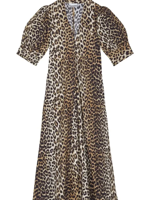 GANNI Midi dress with print