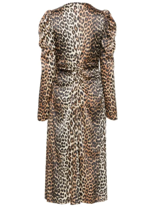 GANNI Midi dress with print