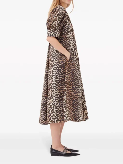 GANNI Midi dress with print