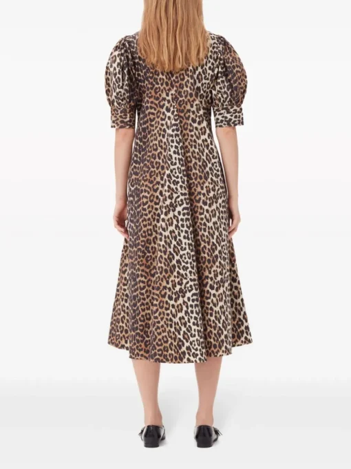 GANNI Midi dress with print