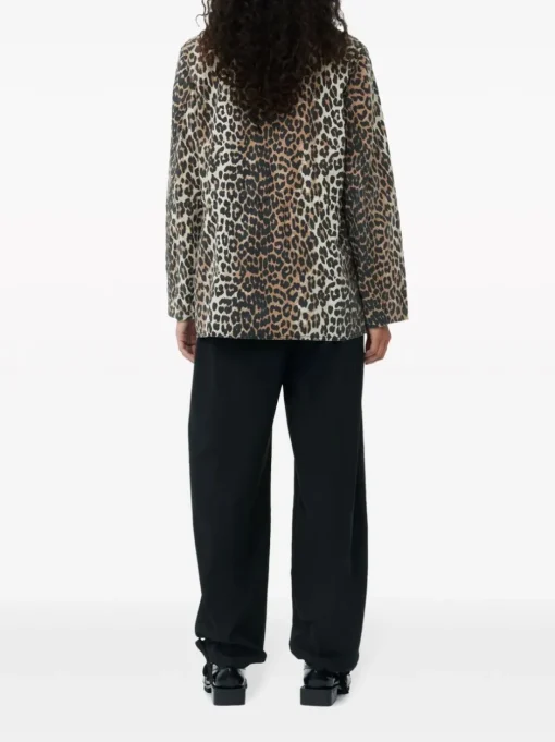 GANNI Printed shirt jacket