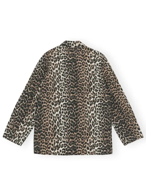 GANNI Printed shirt jacket