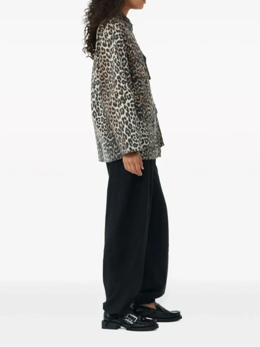 GANNI Printed shirt jacket