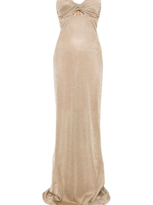 GIUSEPPE DI MORABITO Long lamé dress