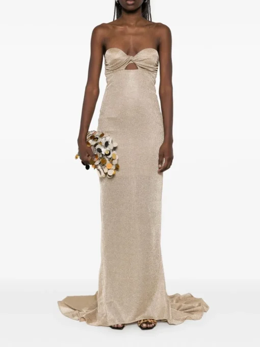 GIUSEPPE DI MORABITO Long lamé dress