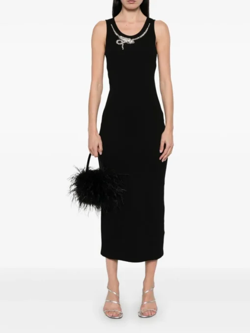 GIVENCHY Jersey dress with crystal snake
