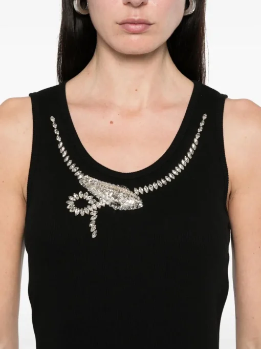 GIVENCHY Jersey dress with crystal snake