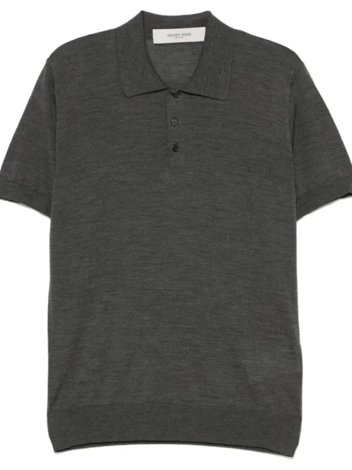 GOLDEN GOOSE Fine-knit polo shirt