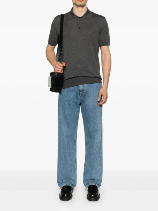 GOLDEN GOOSE Fine-knit polo shirt