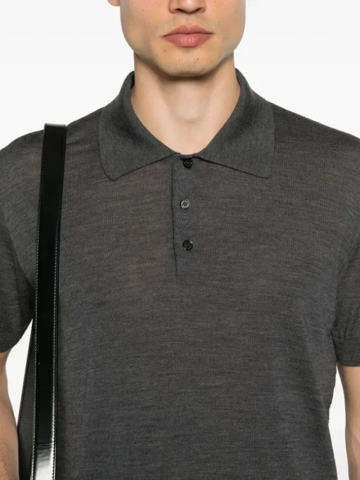 GOLDEN GOOSE Fine-knit polo shirt