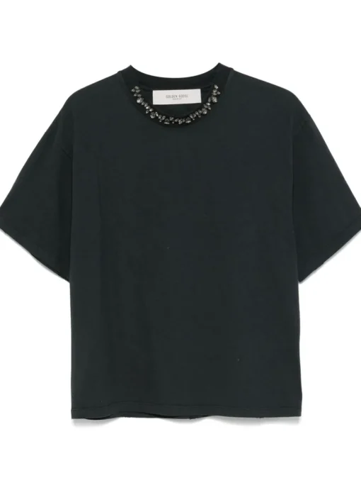 GOLDEN GOOSE Jersey T-shirt with crystals