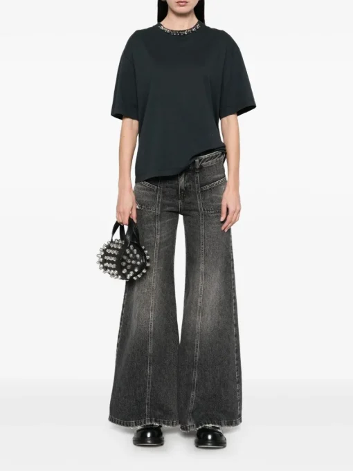 GOLDEN GOOSE Jersey T-shirt with crystals