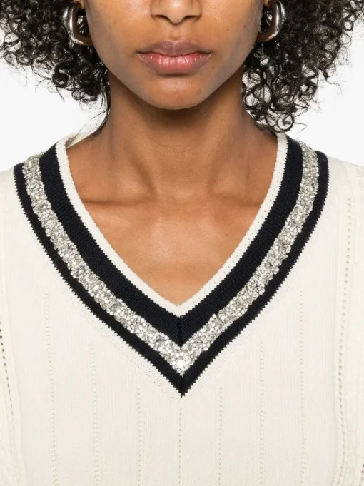 GOLDEN GOOSE Sweater with crystals