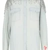 GOLDEN GOOSE Denim shirt with decoration