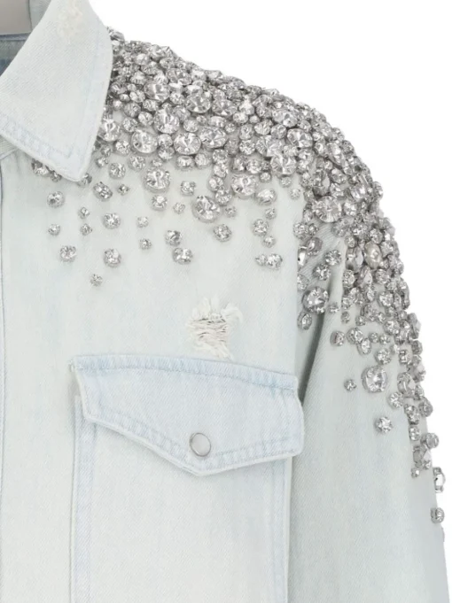 GOLDEN GOOSE Denim shirt with decoration