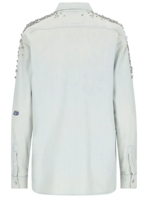 GOLDEN GOOSE Denim shirt with decoration