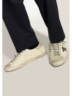 GOLDEN GOOSE Super-Star Sneakers With List Printed Star Embroi