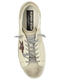 GOLDEN GOOSE Super-Star Sneakers With List Printed Star Embroi
