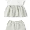 Kids/BOY IL GUFO Set with striped shorts