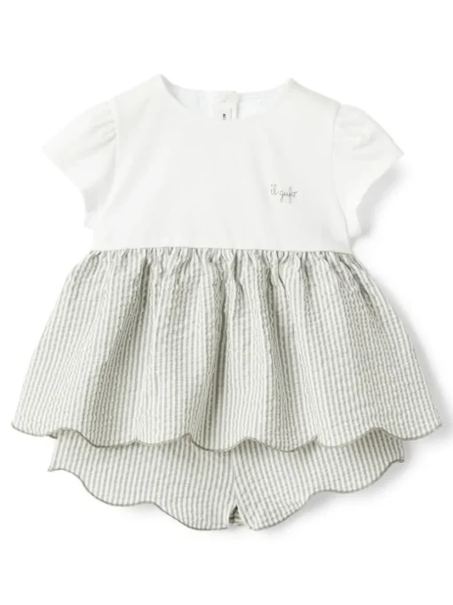 Kids/BOY IL GUFO Set with striped shorts