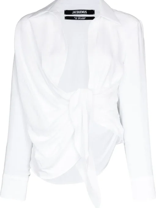 JACQUEMUS La Chemise Bahia draped shirt