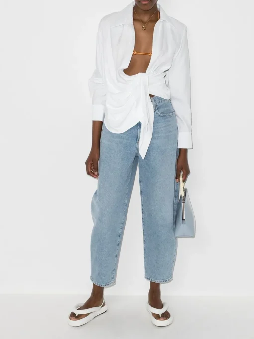 JACQUEMUS La Chemise Bahia draped shirt