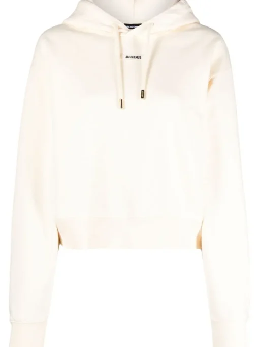 JACQUEMUS Top Le Hoodie Gros Grain with logo