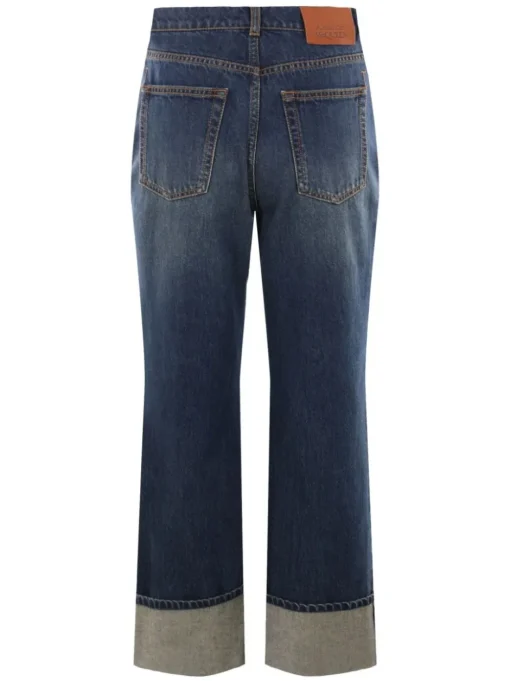 ALEXANDER McQUEEN jeans a vita media a gamba dritta