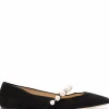 JIMMY CHOO Ade square toe ballet flats
