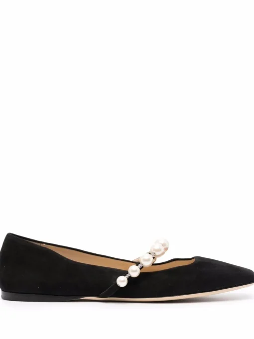 JIMMY CHOO Ade square toe ballet flats