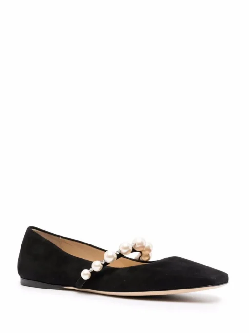 JIMMY CHOO Ade square toe ballet flats