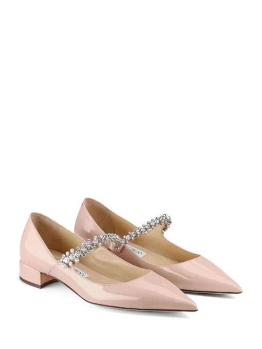 JIMMY CHOO Bing ballerinas with rhinestones