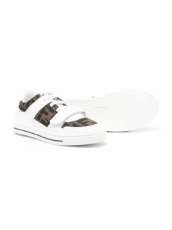 Kids FENDI KIDS Junior sneakers Junior leather and jacquard sneakers
