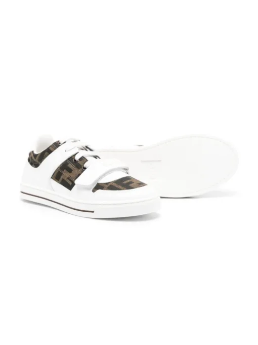 Kids FENDI KIDS Junior sneakers Junior leather and jacquard sneakers