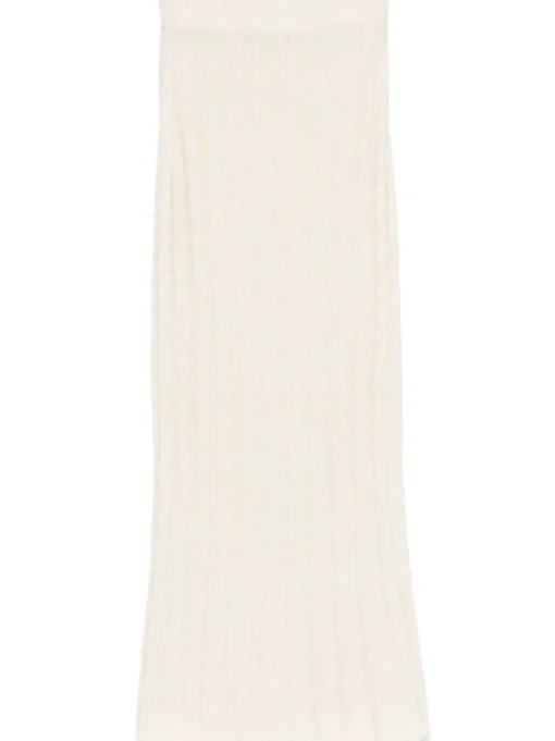 KHAITE Claire midi skirt