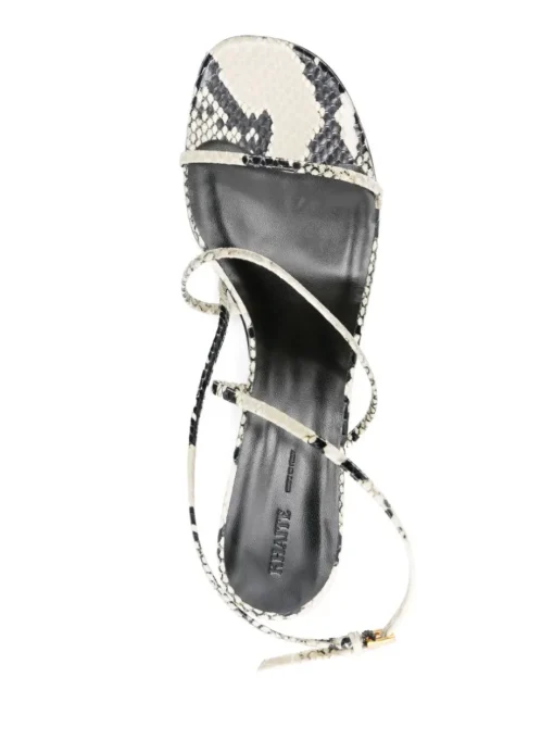 KHAITE 35mm snakeskin-print sandals