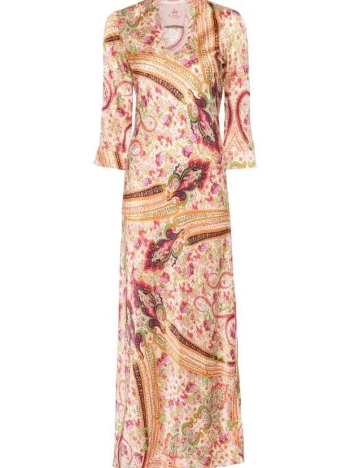 KITAGI Multicolor Elastane Womens Long Dress